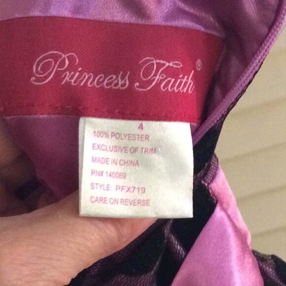 Girls 4T Purple Black Polka dot lined petticoat - Picture 7 of 11